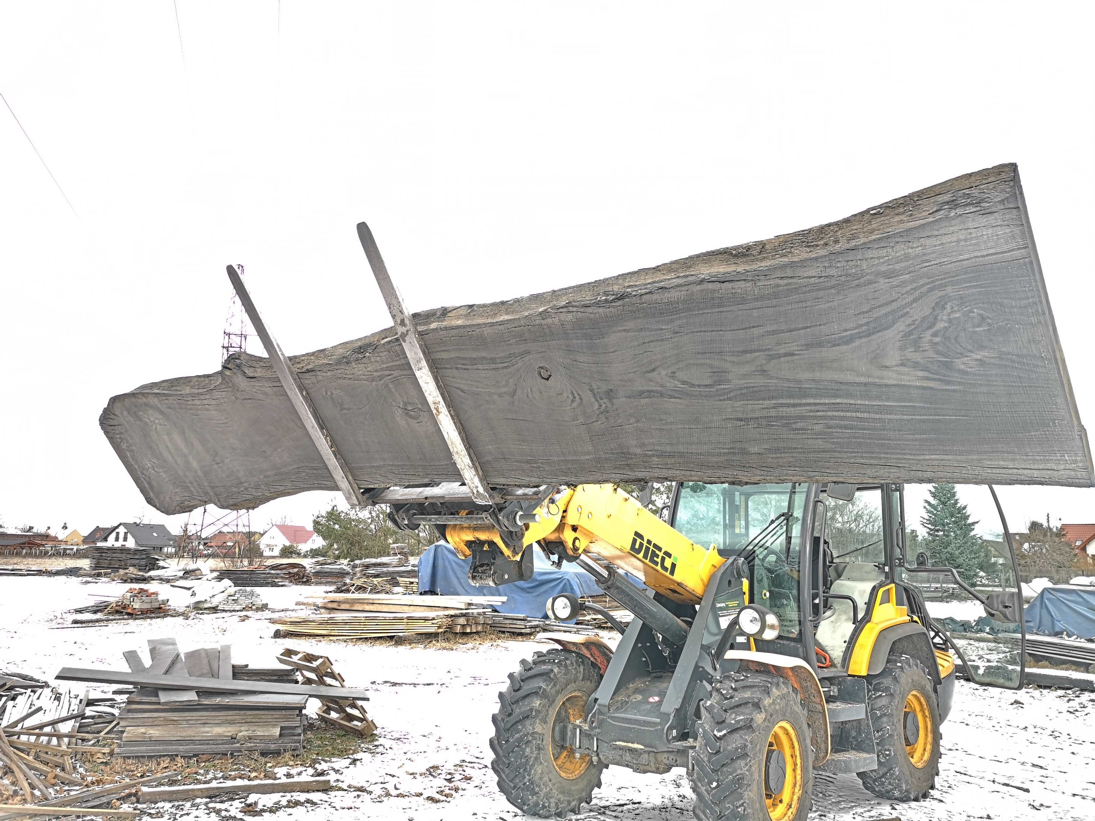 Czarny dąb tarcica bog oak blaty foszty 4m dlugosci