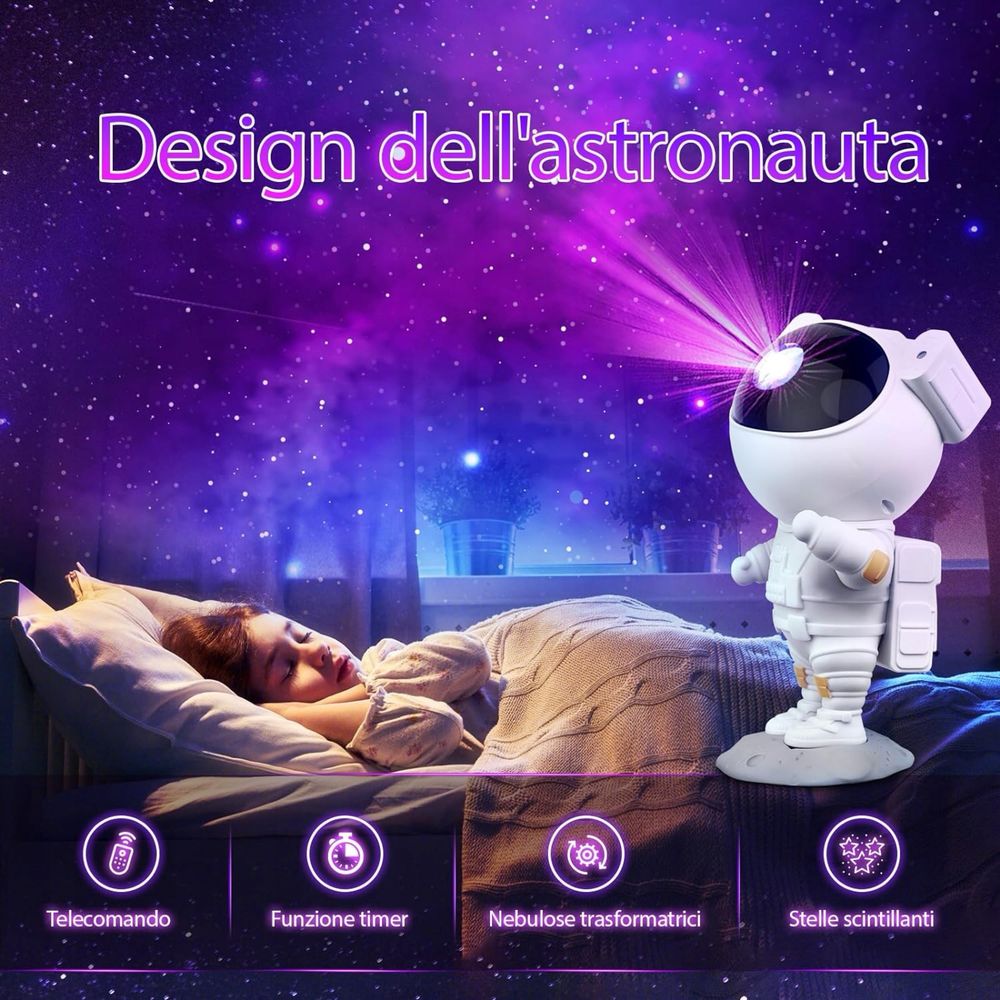 łampka projektor  gwiazd KOSMOSU ASTRONAUTA PROJEKTOR led