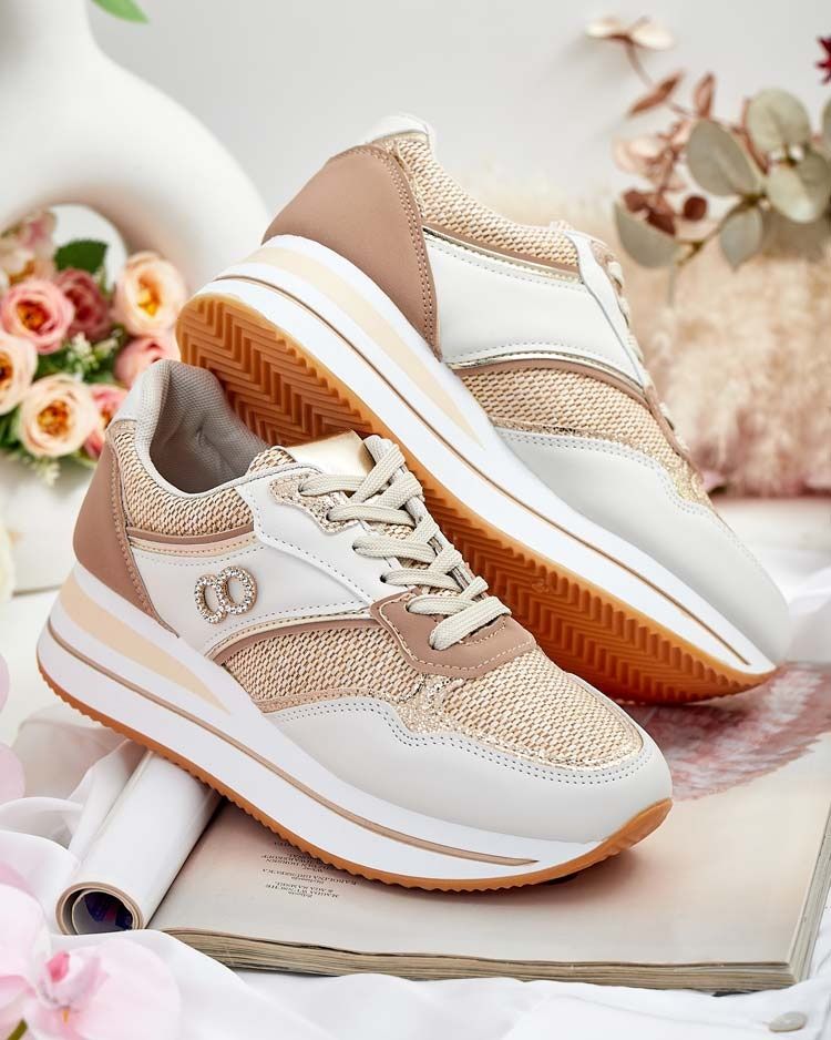 2 KOLORY 36 37 38 sneakersy 39 40 41 na ukrytej koturnie srebrna nić