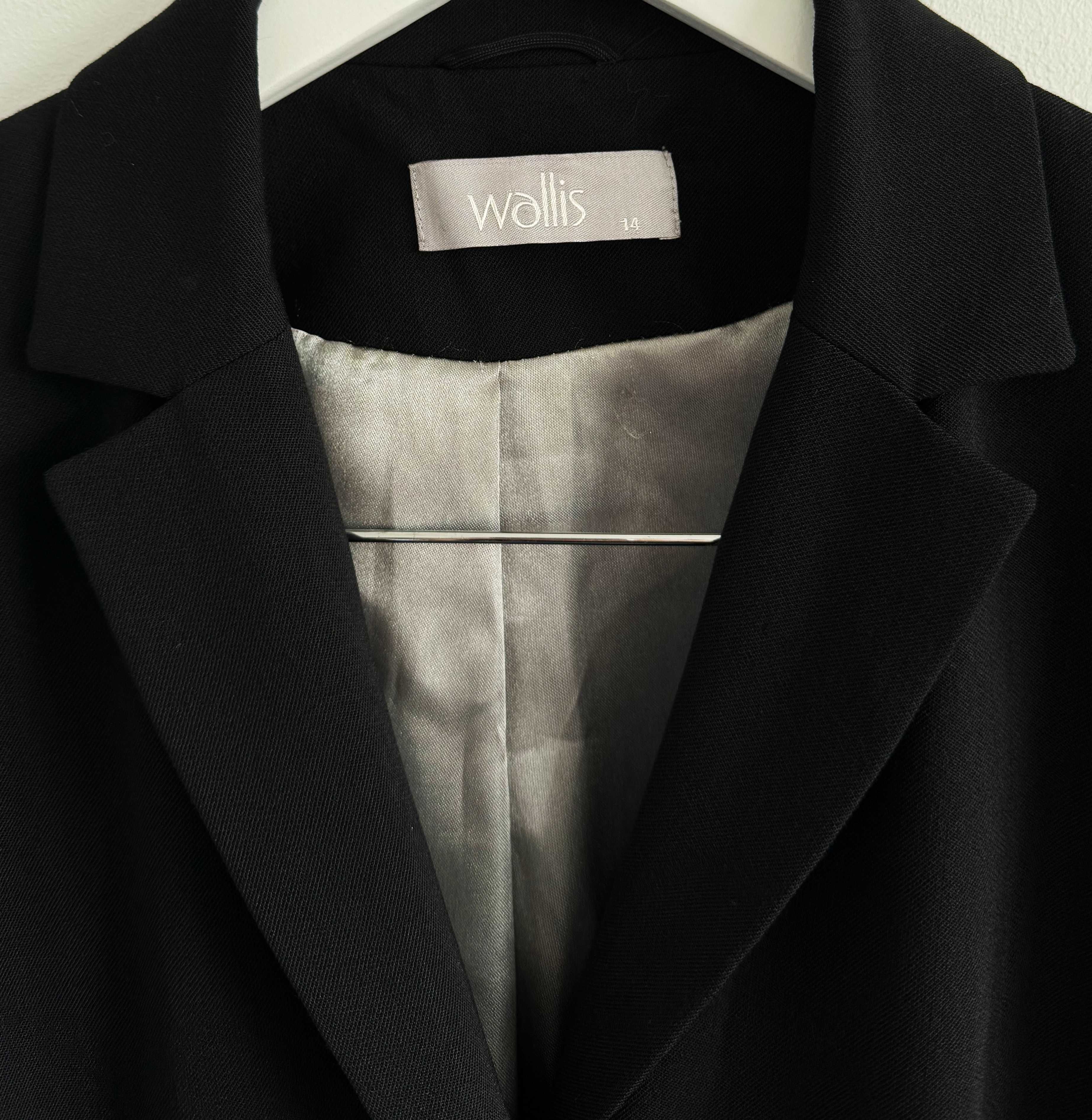 Płaszcz płaszczyk przejściowy czarny żakiet Wallis