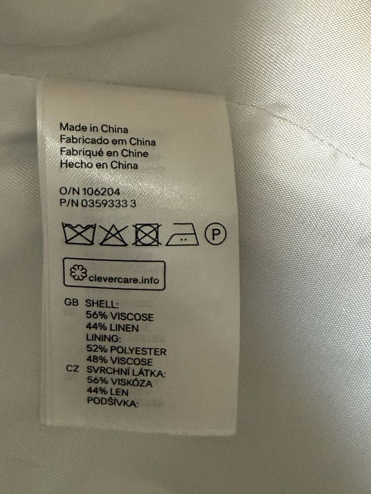 Żakiet lniany H&M, r.36