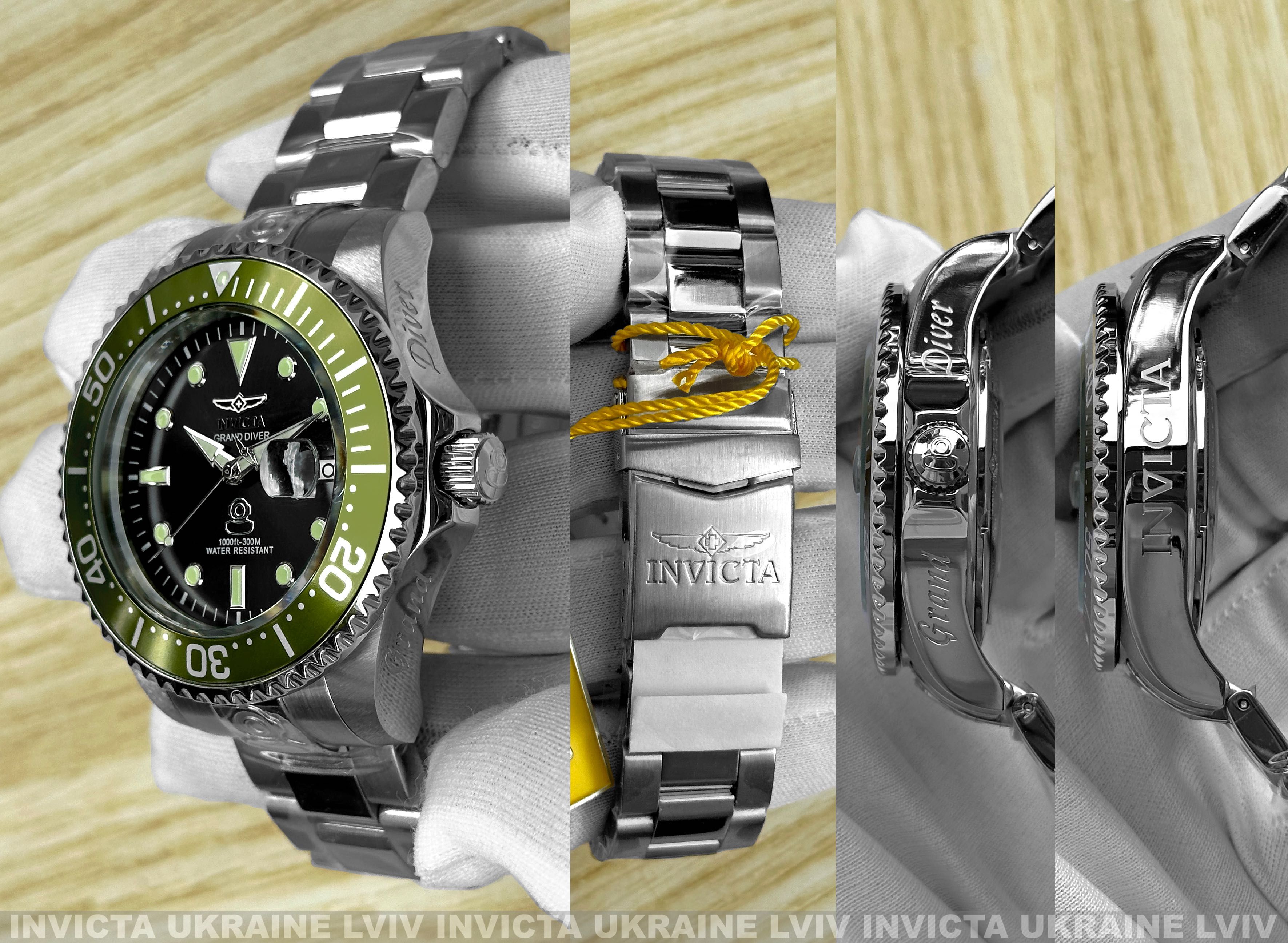 Часы Invicta 27612 Grand Diver Automatic Green Black 47 мм. 300 MT.