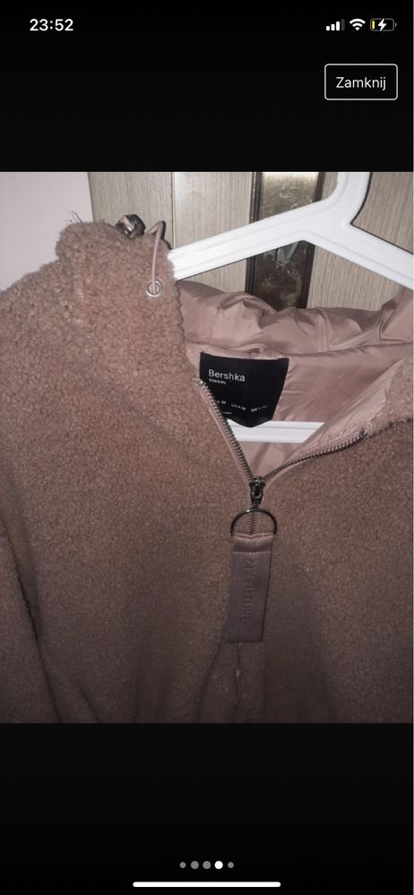 Kurtka futerko Bershka M różowy
