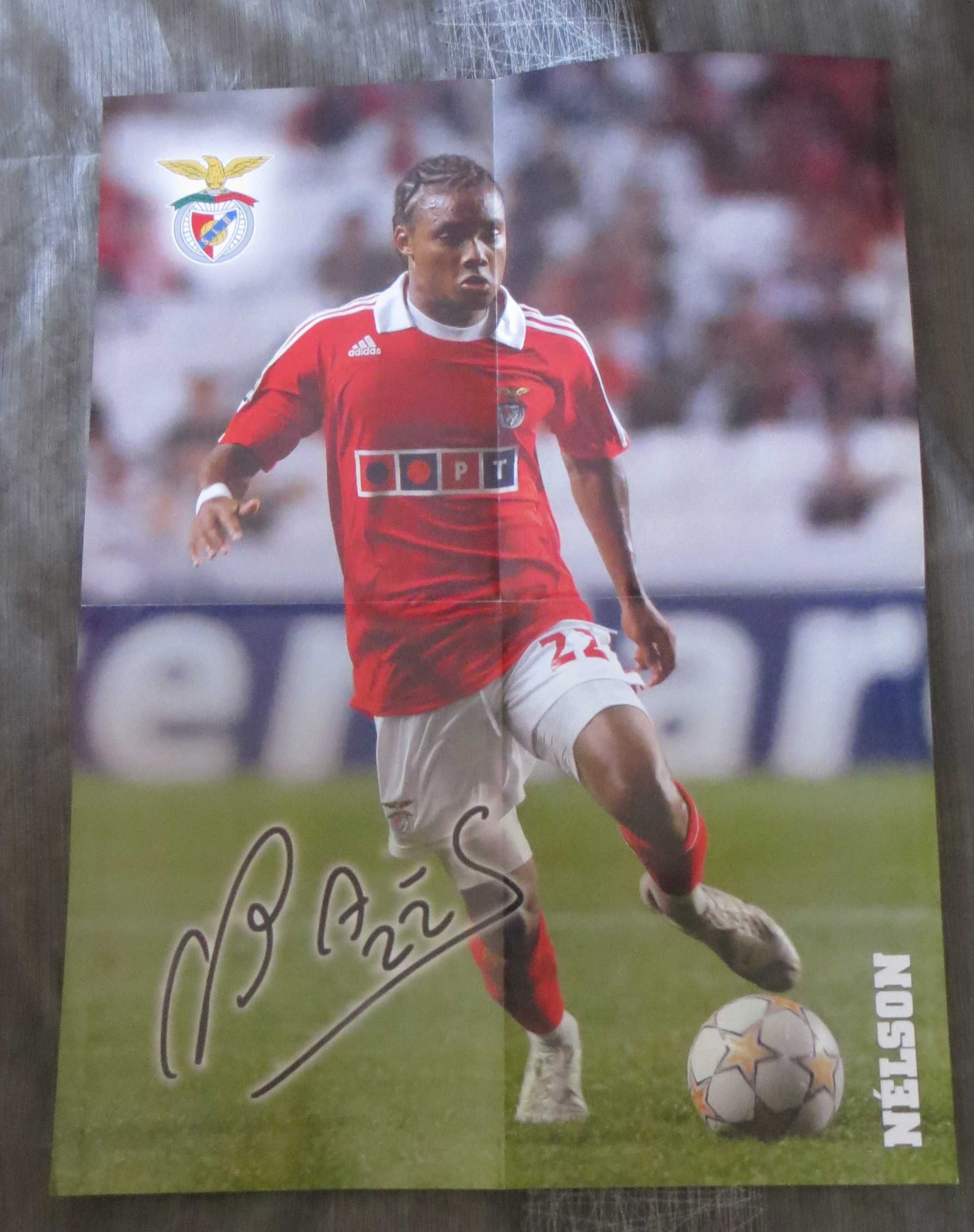 Posters Benfica com 2 jogadores cada poster - Medida : 58 X 43 cm