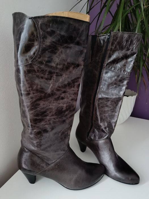 Kozaki ze skóry naturalnej rozmiar 40