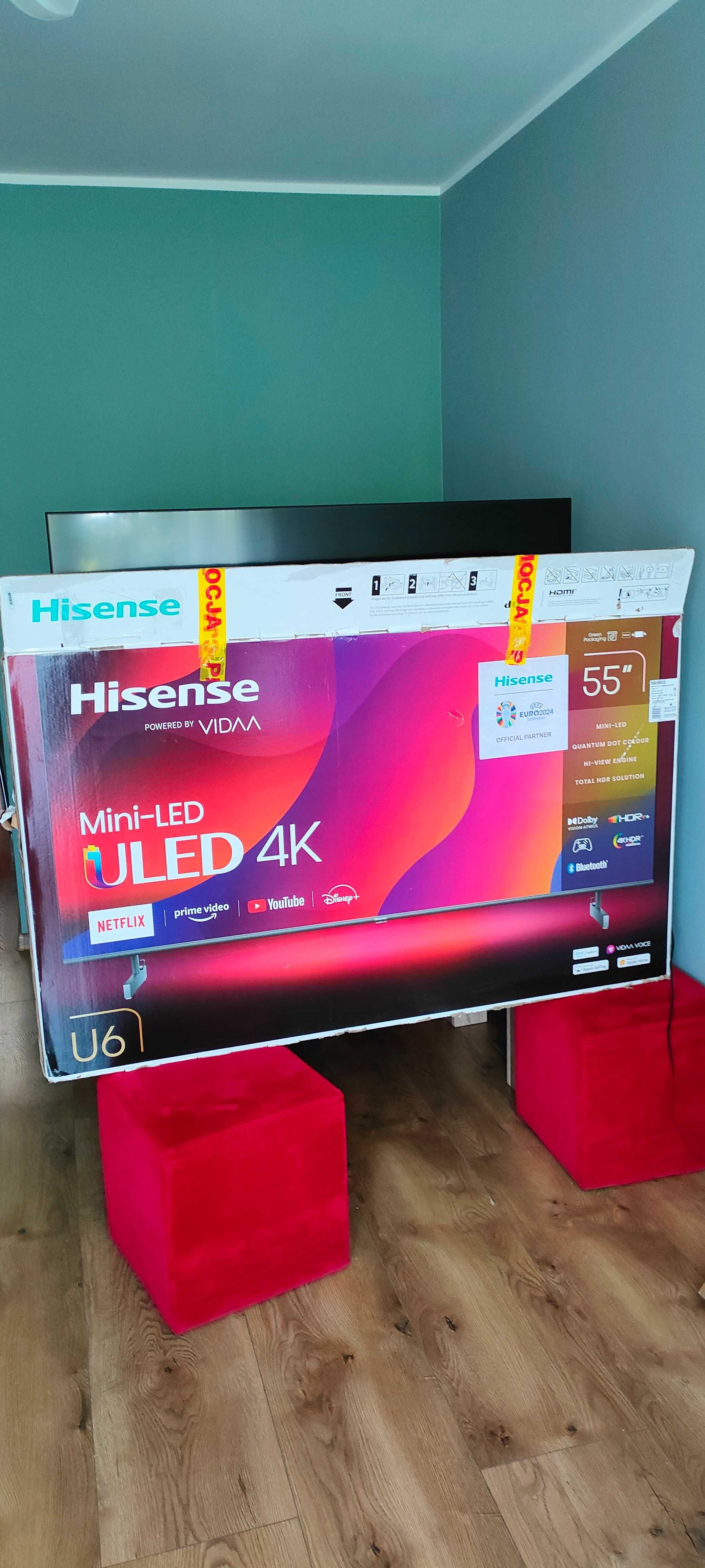 Telewizor Hisense 55" Mini-led 4K uszkoszony