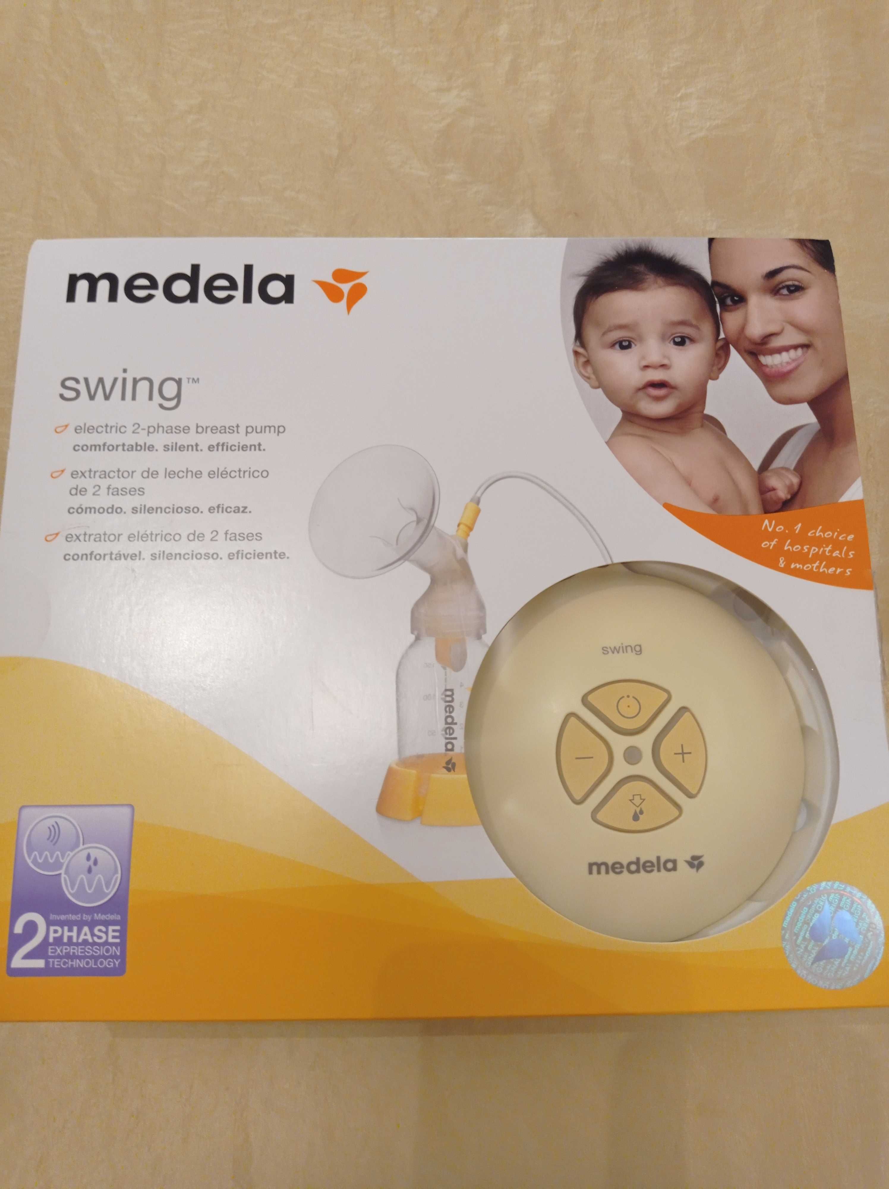 Extractor de leite Medela Swing de 2 fases com biberão Calma da Medela