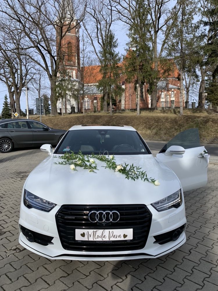 Auto do ślubu / Samochód do ślubu / Auto do wynajęcia / Białe Audi A7