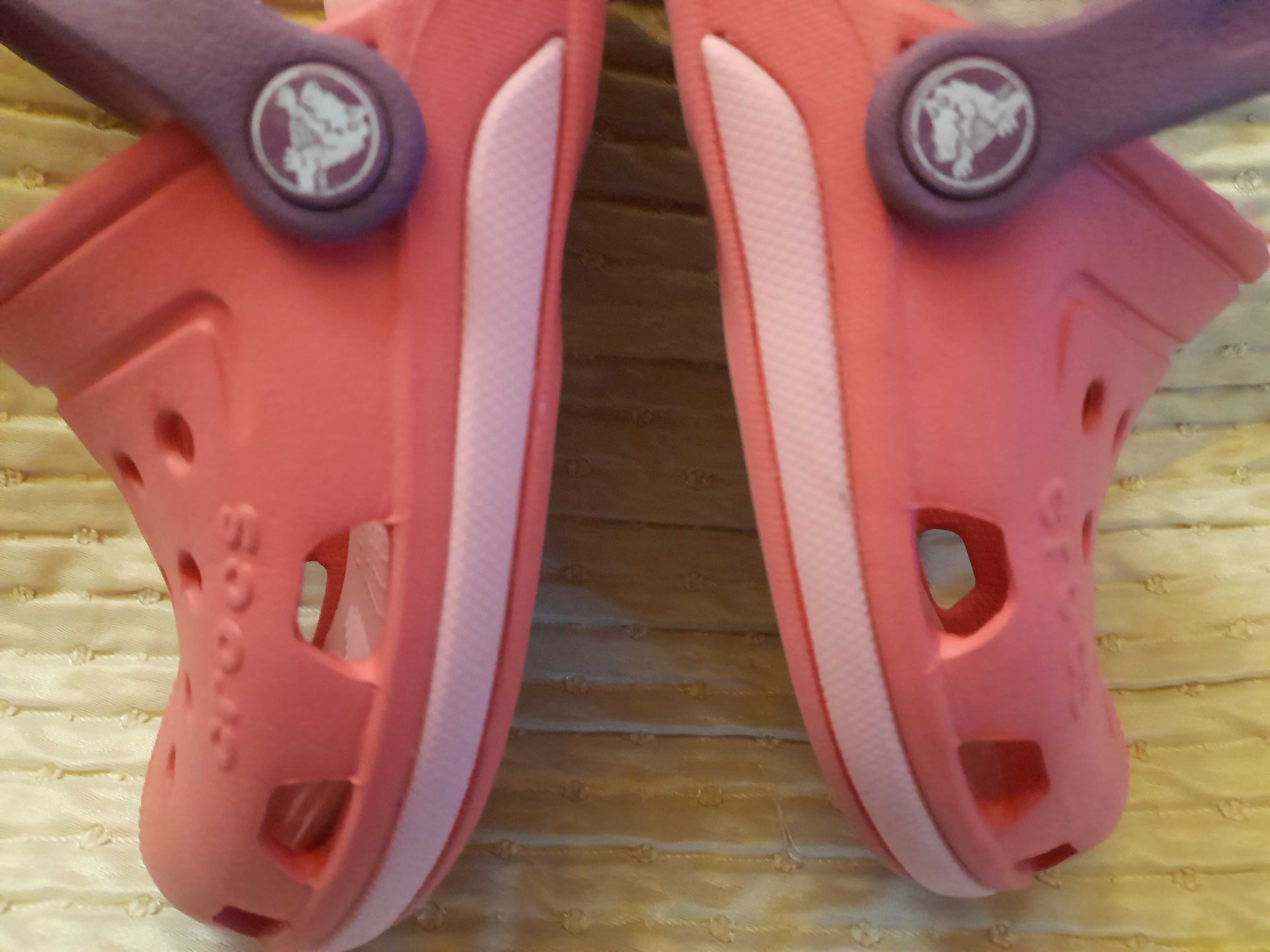 Crocs klapki chodaki sandalki r. J2 wkladka 22 cm rozowe lato