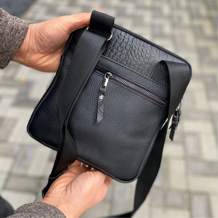 Чоловіча шкіряна сумка натуральна шкіра Tablet Croco leather