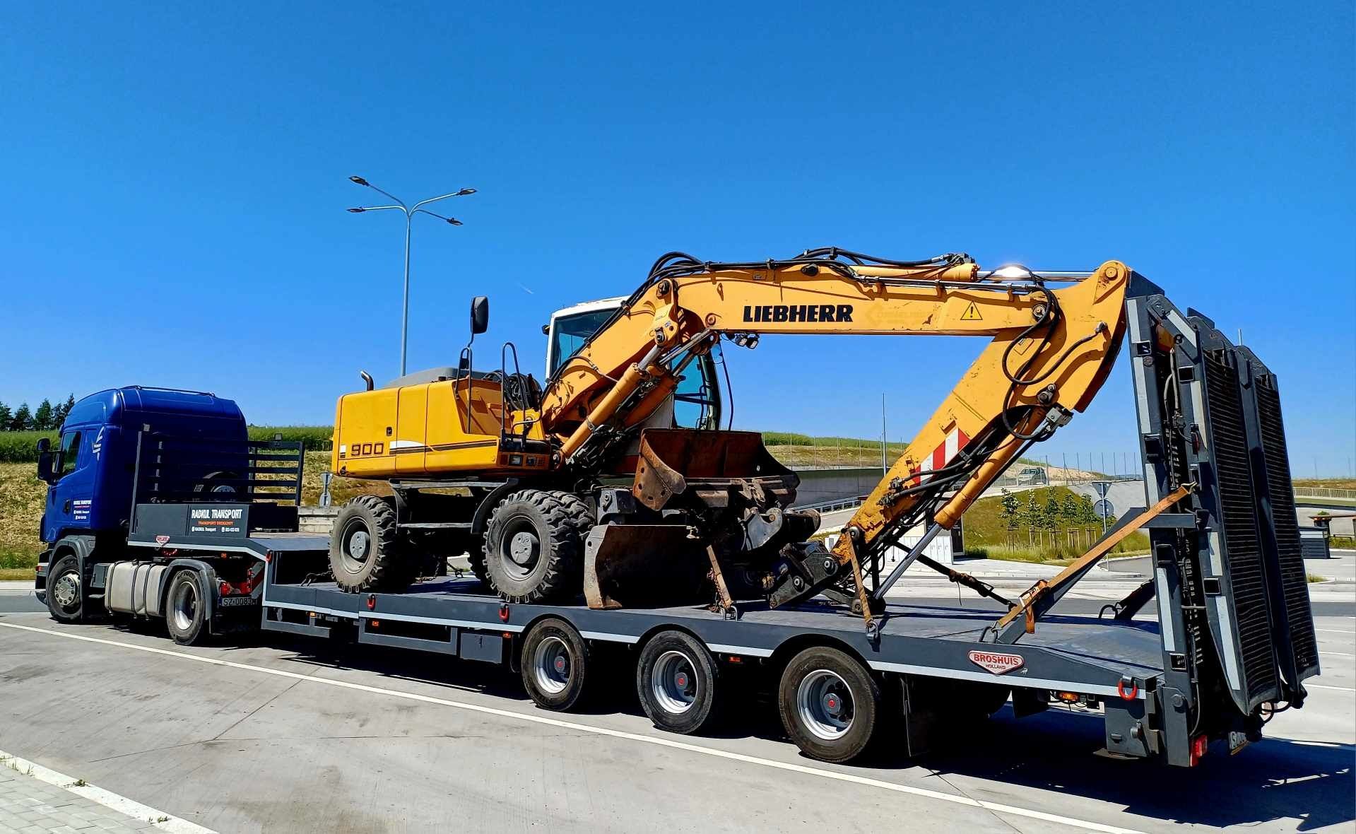 Transport maszyn, budowlany, stali Usługi transportowe Niskopodwoziowy