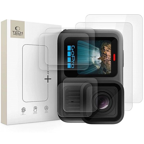 Szkło hartowane Tech-Protect Glass Fit+ 2-pack na GoPro Hero 13 - prze
