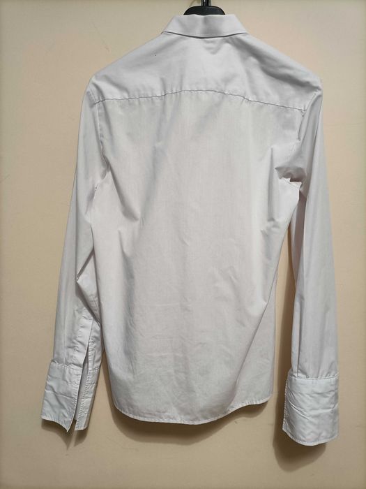 Koszula Biała męska, ślubna,  M, 182/188, Slim, Długi rękaw.