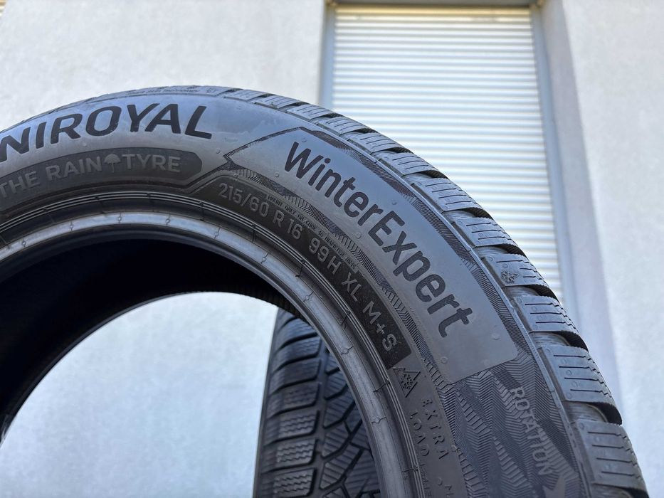 2szt zimowe 215/60R16 Uniroyal 7,6mm 2023r świetny stan! Z311 gwarancj
