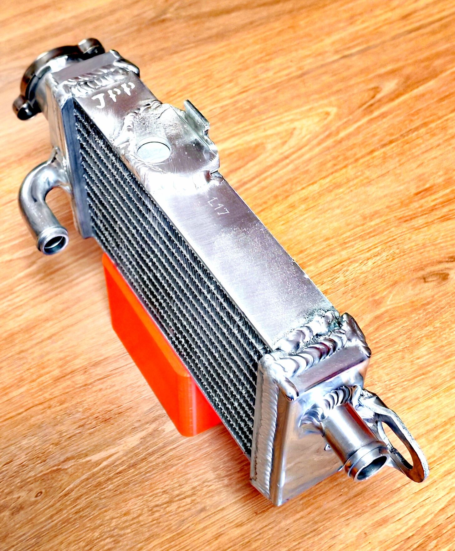 Radiador Alumínio Yamaha DT50, montagem direta mais volume original
