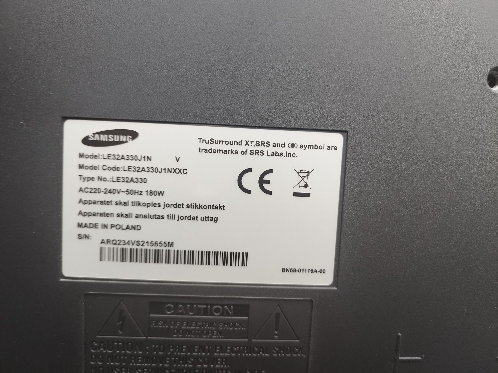 TV Samsung 32" model LE32A