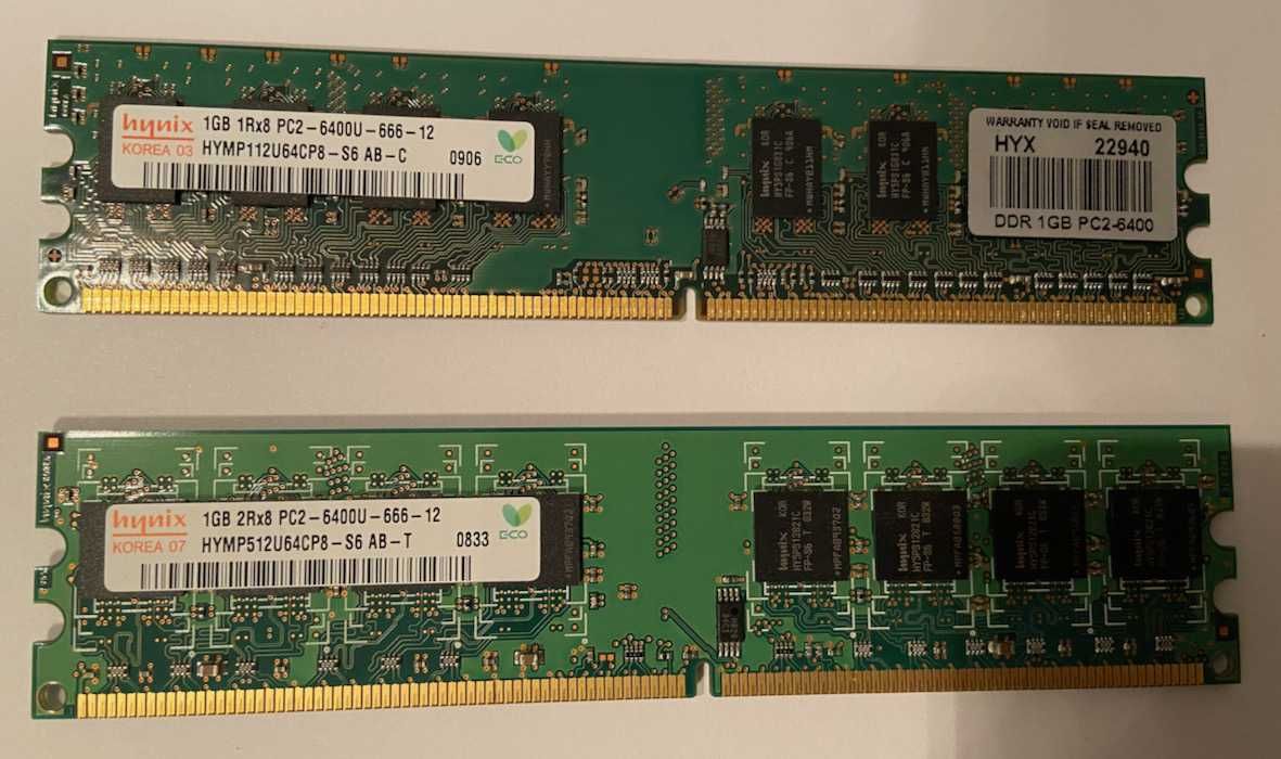 Оперативна пам'ять DDR2 Hynix по 1GB (2шт)