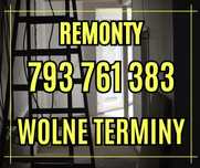 Remonty, wykończenia wnętrz - WOLNE TERMINY