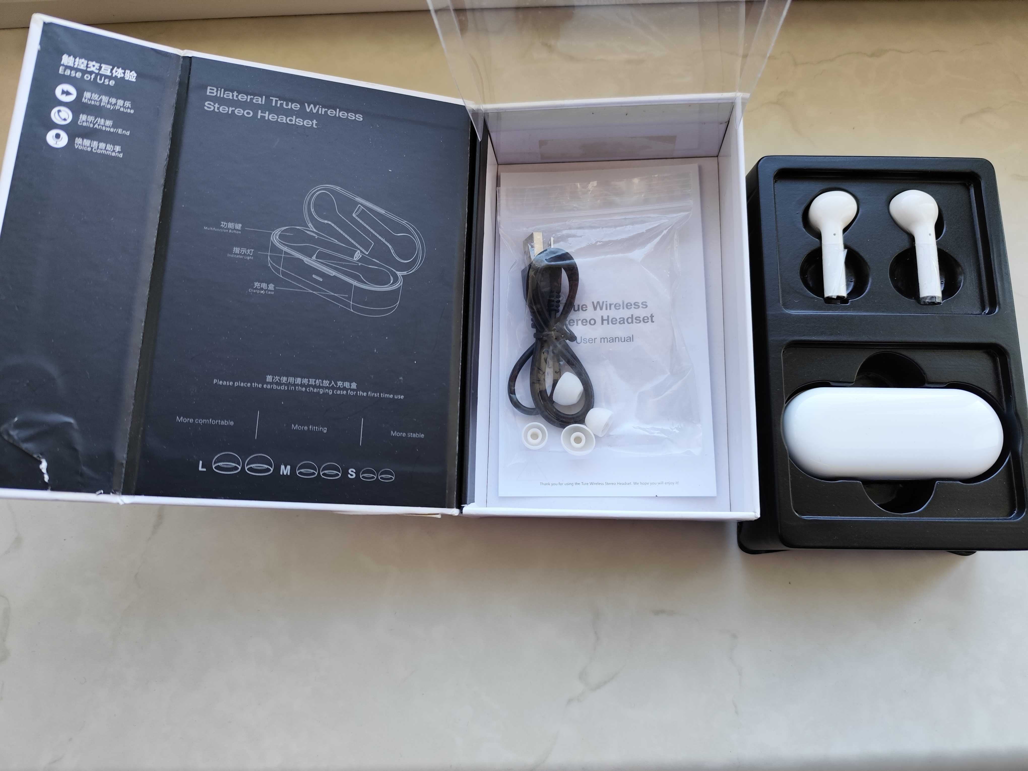 Беспроводные наушники. Bluetooth Jablue JS18 Белые.