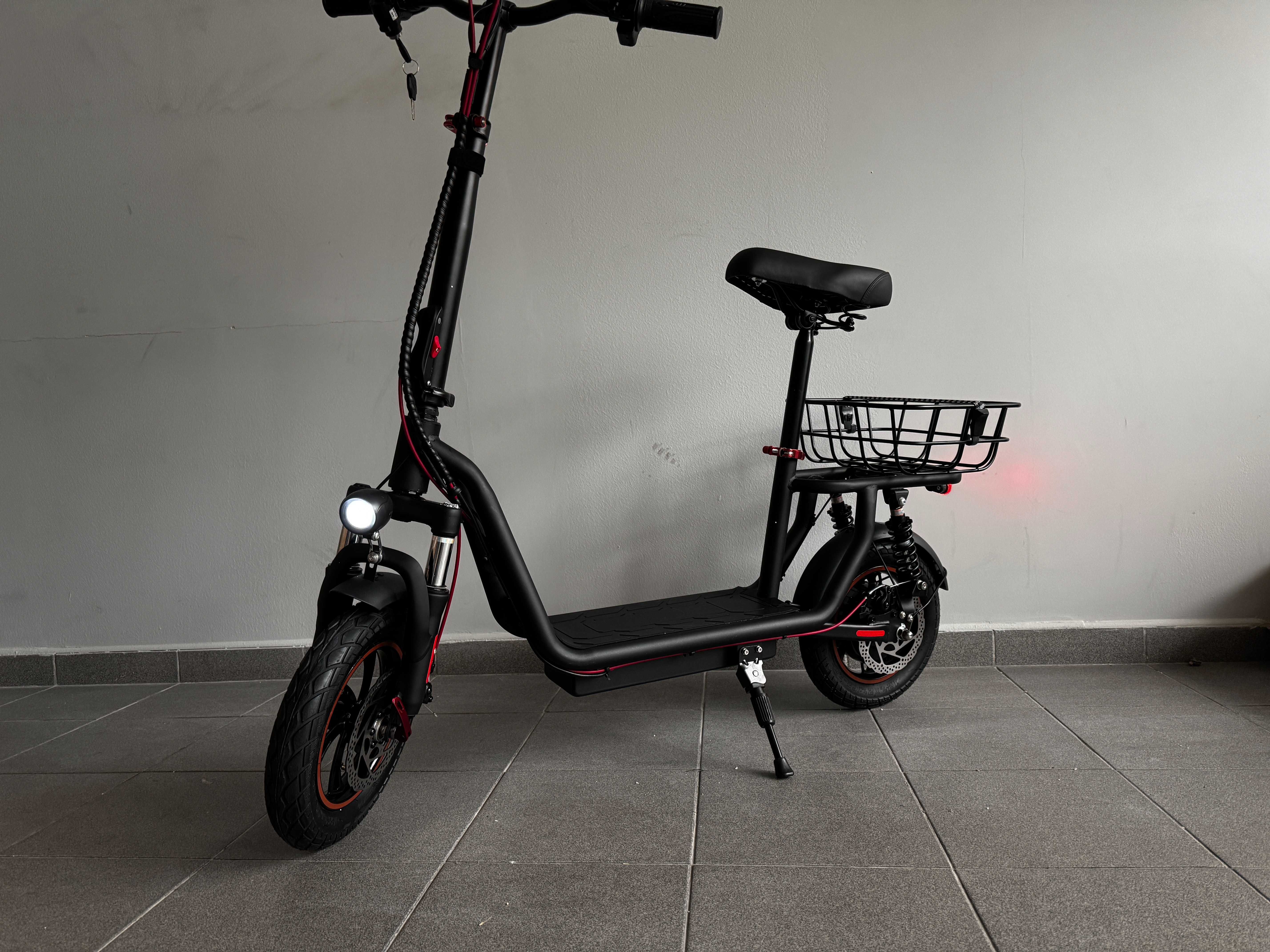 Hulajnoga Elektryczna ZWheel dla Seniora z Siodełkiem 500W 25KM 12"