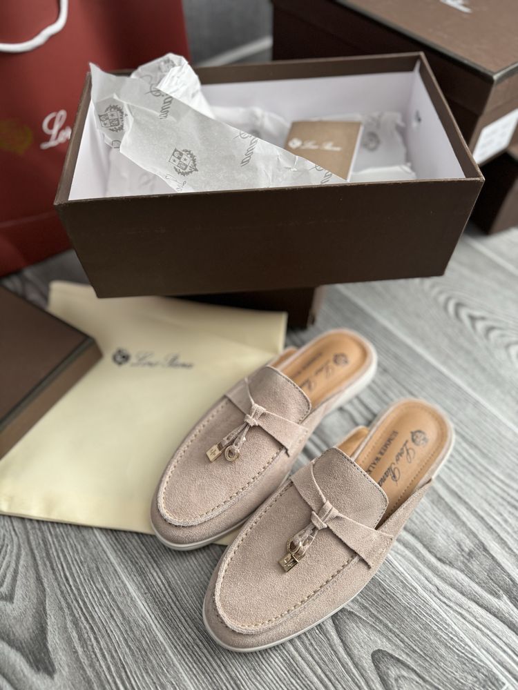 Мюли лоферы loro piana шлепки сланцы