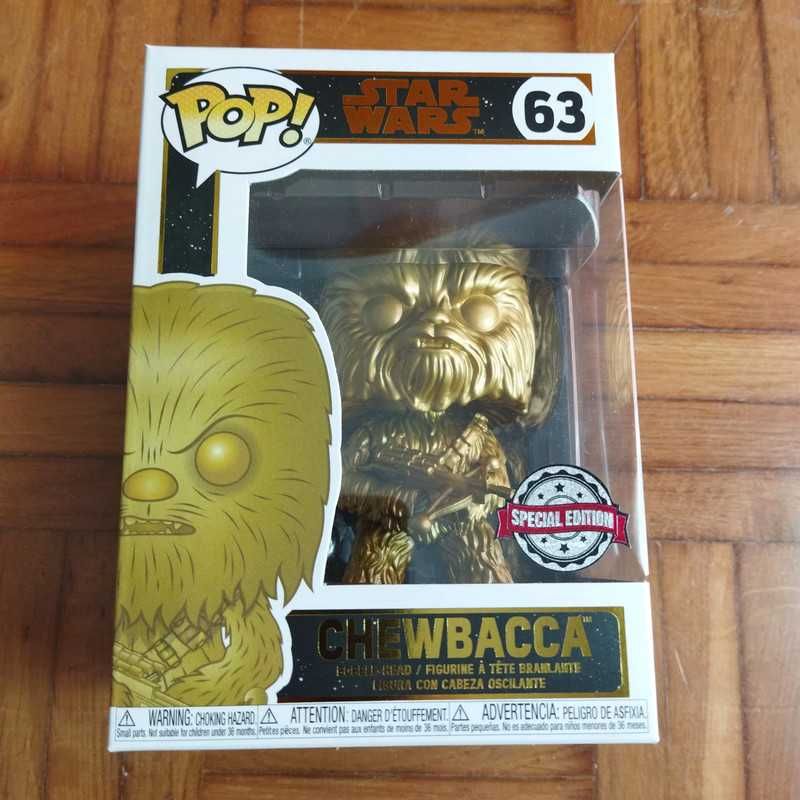 Funko Pop 63 - Star Wars - Chewbacca Gold Metallic Special Edition