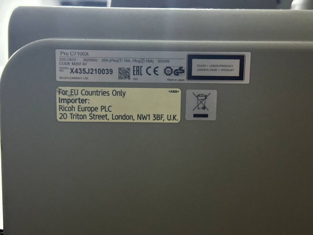 Б/у принтер Ricoh C7100X плотер лазерний принтер друкарський станок