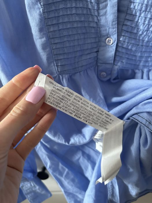 Niebieska bluzka stradivarius s