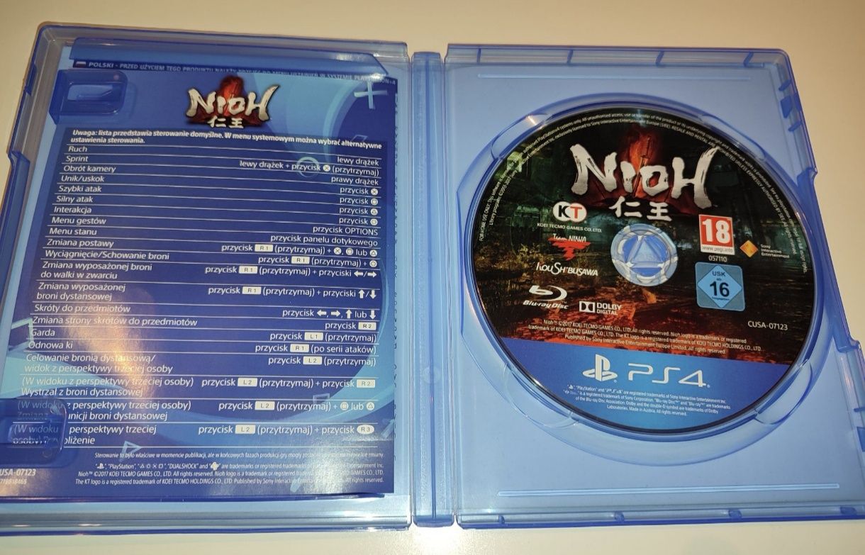 Gra Ps4 Nioh PL gry PlayStation 4 Sniper UFC Crash Mafia FC24 NFS GTA