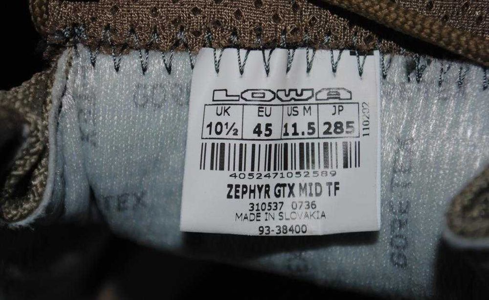 Черевики Lowa Zephyr GTX MID TF Coyot трекінгові тактичні 45р Берці.