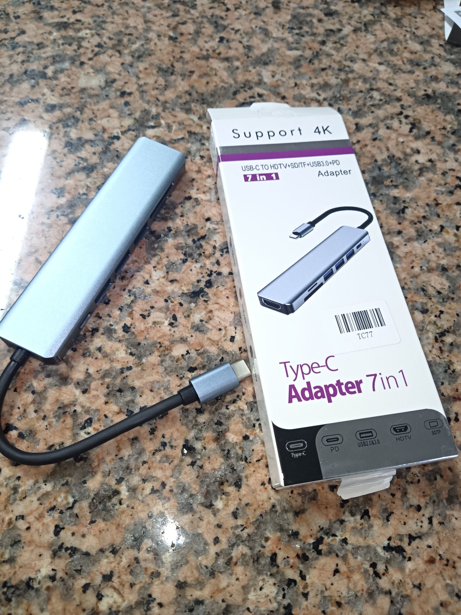 Adaptador USB C para  7 em 1