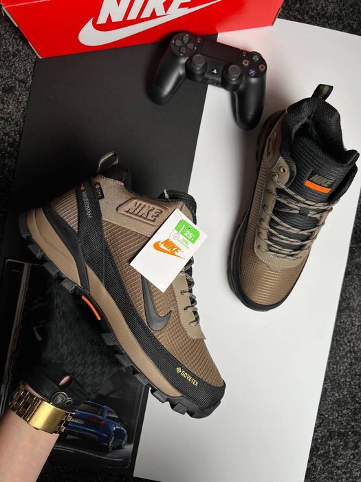 Чоловічі кросівки найк на хутрі Nike Rivah Fur Coyote Black [41-46]