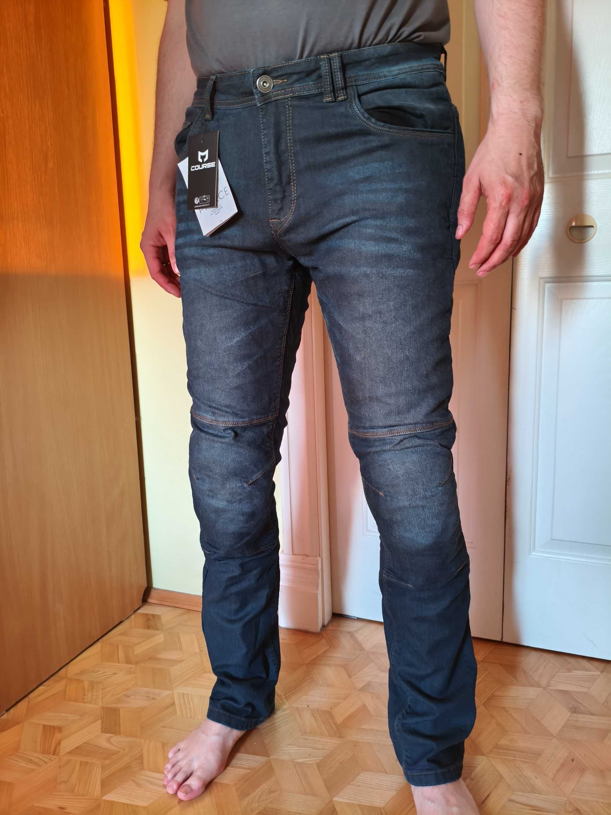 Spodnie motocyklowe atestowane NOWE XL na wysokiego motocyklistę