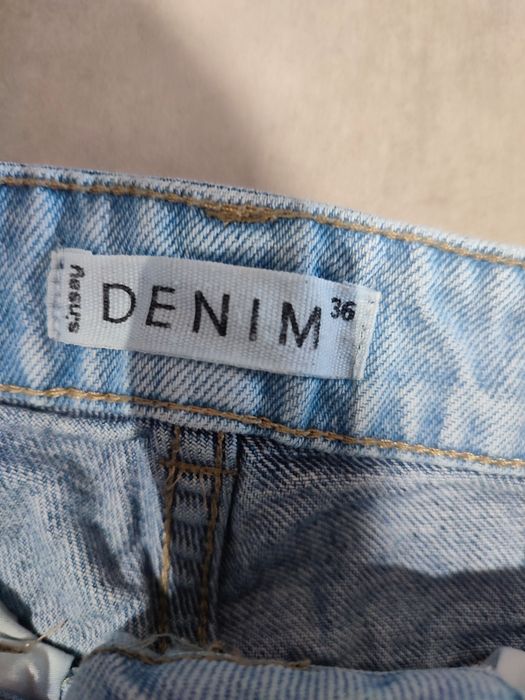 Spodnie jeansy rozm S 36 mom fit Sinsay dwukolorowe