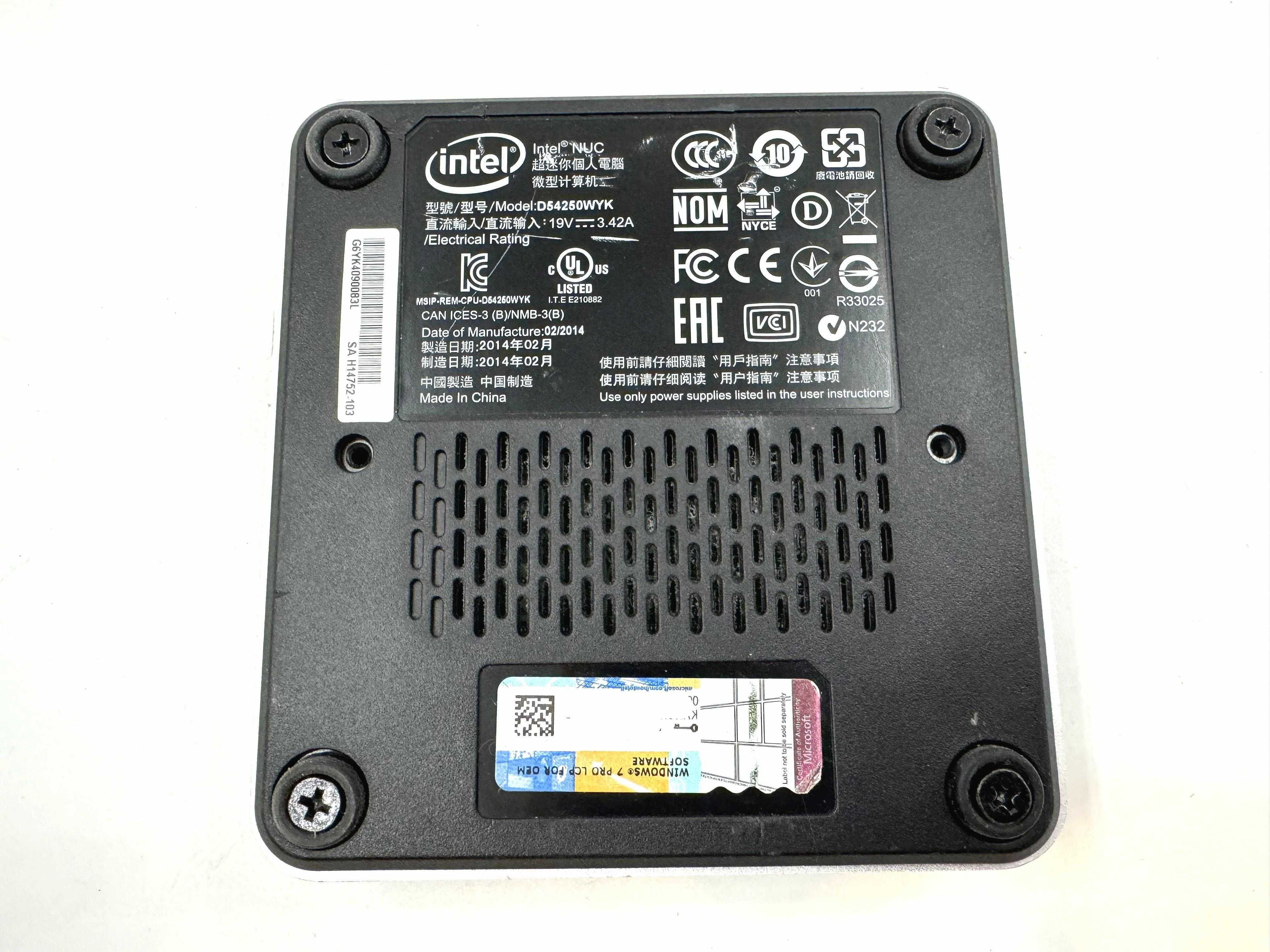 Мини-пк/портативный-пк Intel NUC D54250WYK i5-4250u 4gb/240gb