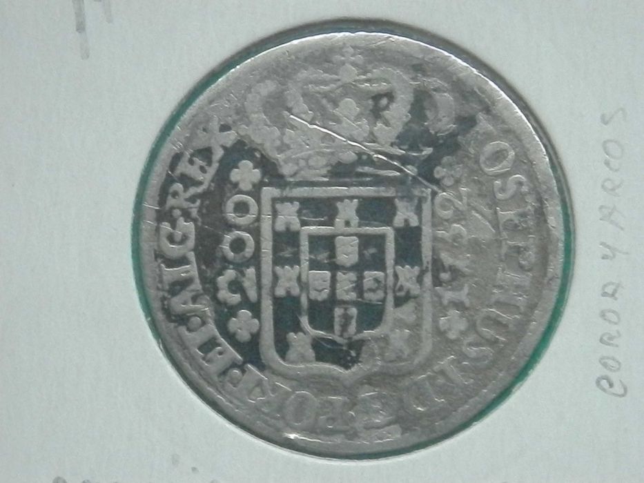 952 - José I: 12 vinténs (240 réis) 1752 prata Iosephus, por 22,00