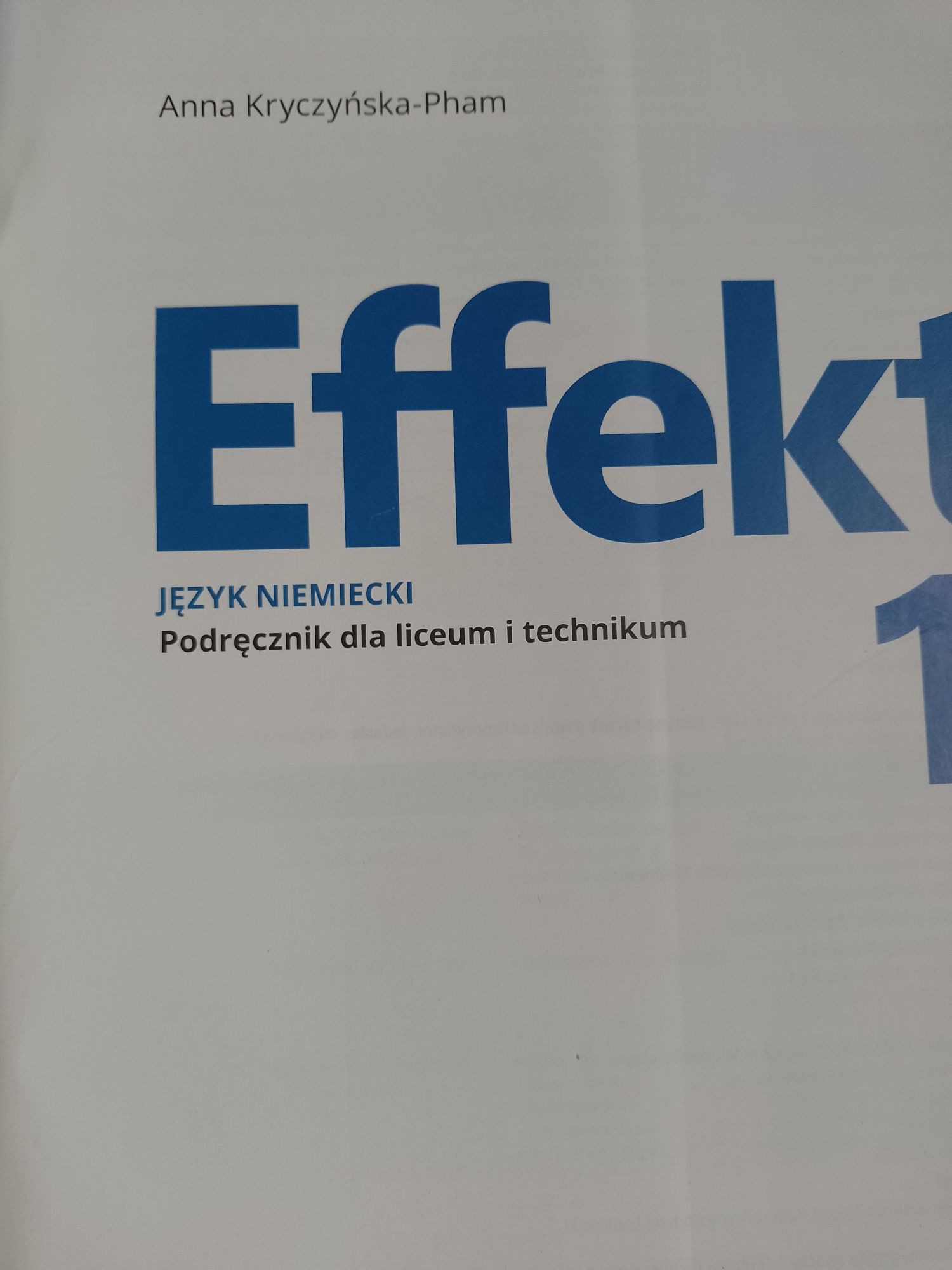 Nowy kupiony przez pomyłkę Efekt 1 podręcznik do j. niemieckiego