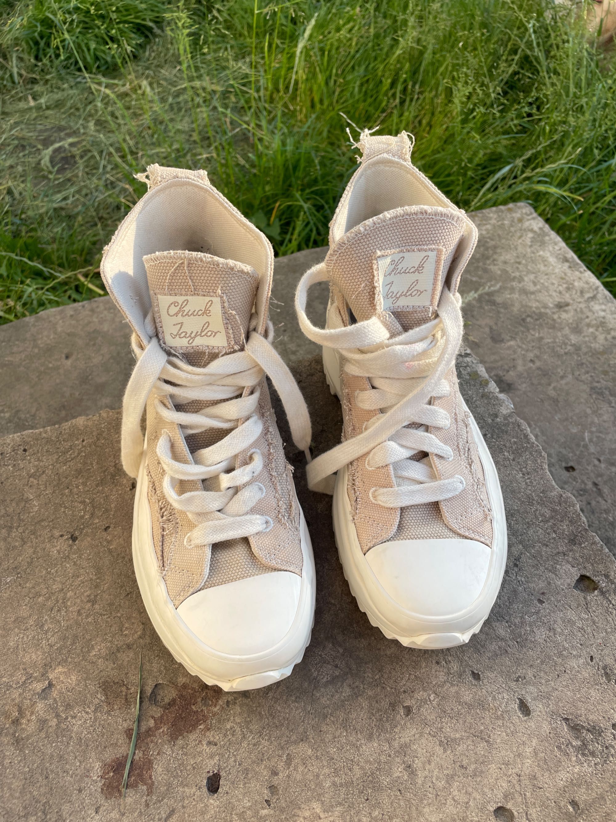 ОРИГІНАЛ Converse Run Star Hike Patch Platform High Beach Stone 40,5