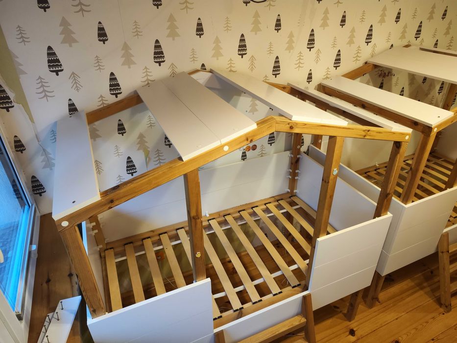 2 Łóżka dziecięce sosnowe, 160x80