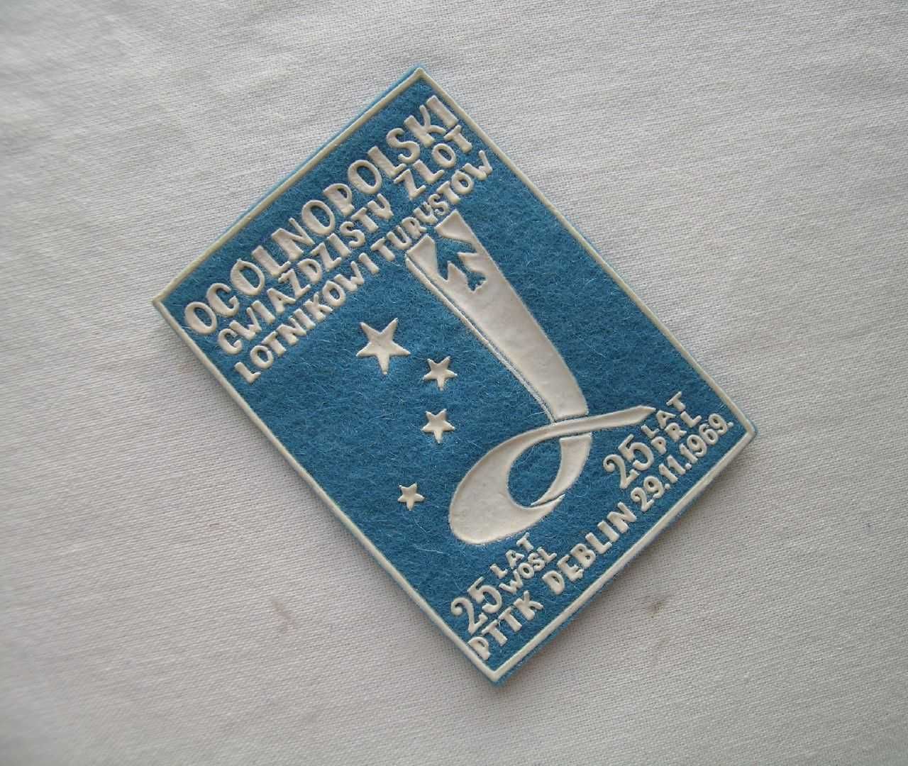 Naszywka Ogólnopolski Gwiaździsty Zlot Lotników Dęblin 1969