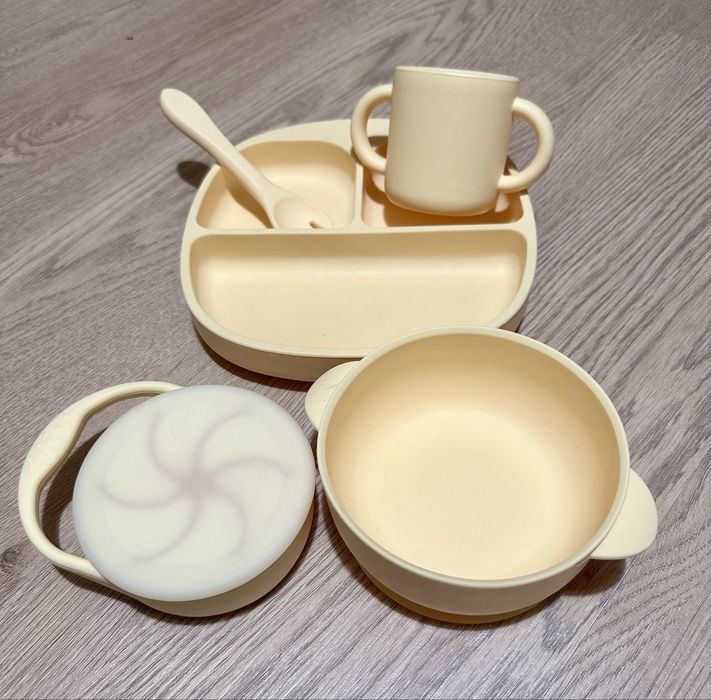 Набір дитячого посуда( еко силікон), силіконовий посуд