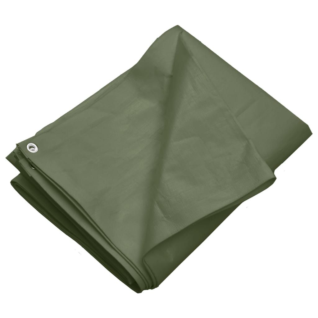 vidaXL Plandeka, 260 g/m², 4x5 m, zielona, HDPE