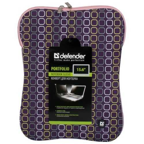 Чехол для ноутбука 14,1 - 15.6 Defender Portfolio Gray / Purple