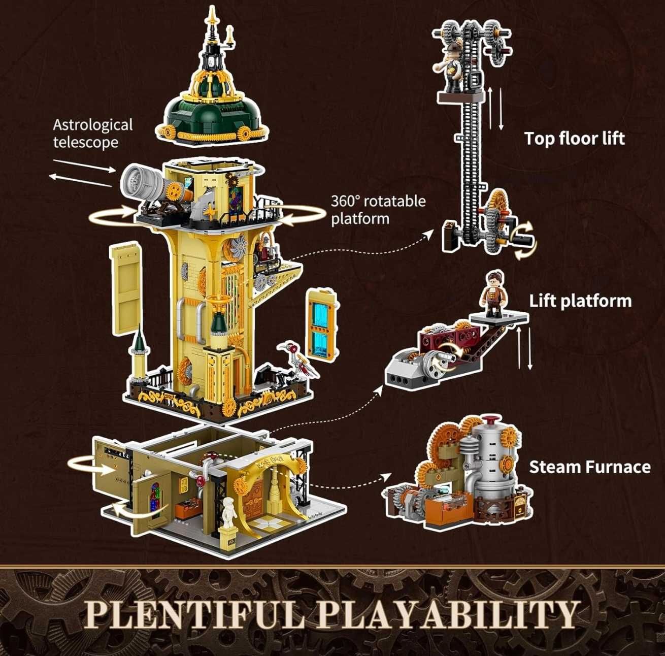 LEGO Com LED Steampunk Tower Lumibricks