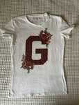 Guess t shirt biały kwiaty modny wiosna xs 34