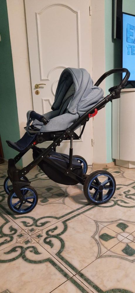 Универсальная коляска 2 в 1 Baby Pram Eco Sky Blue (B002LC)