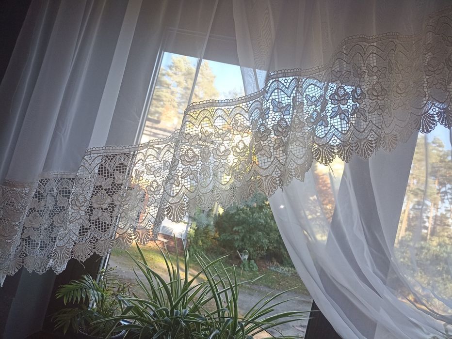 Firana woal Firanka z gipiurą cena za 2 sztuki 2 m/160