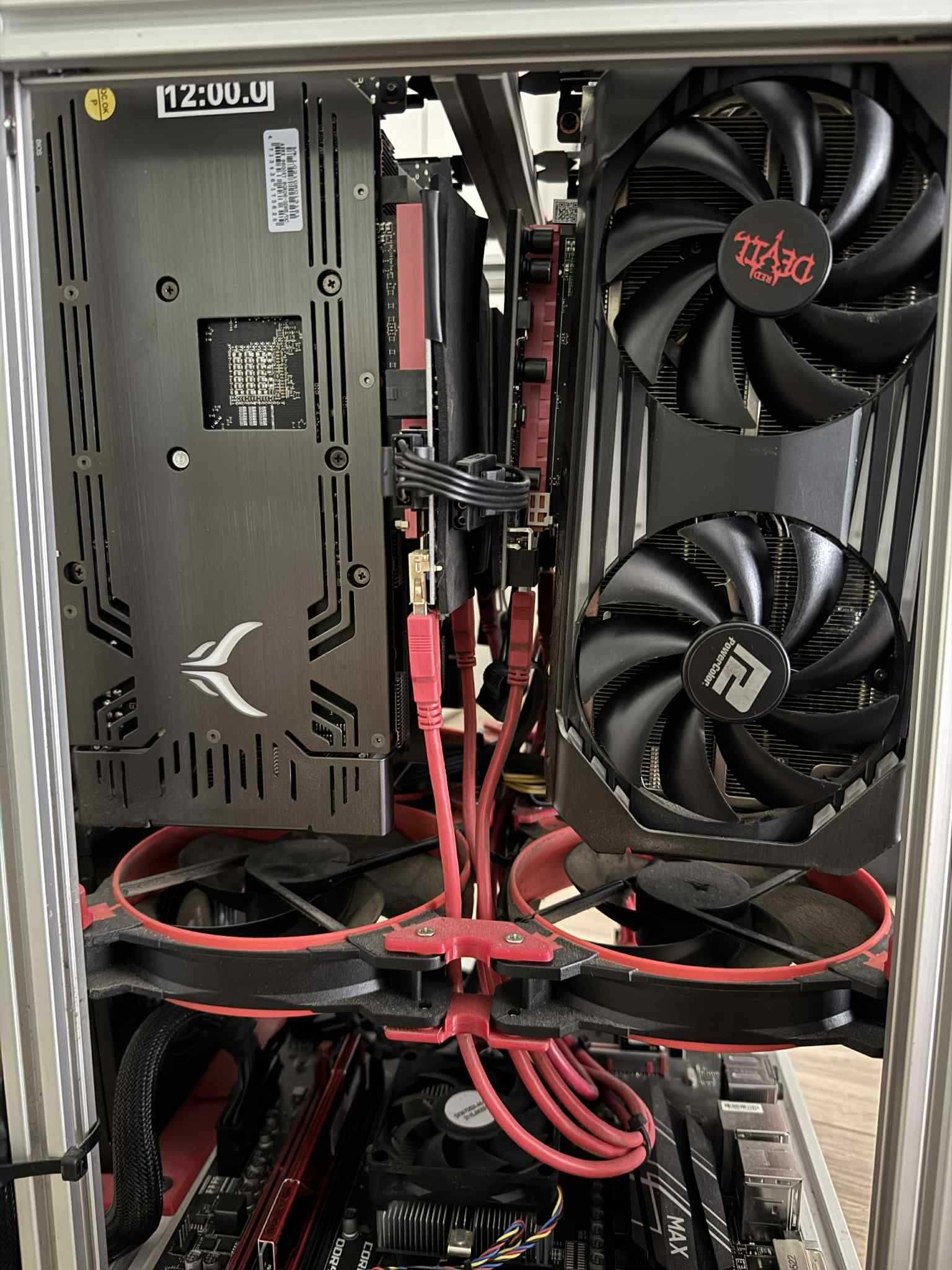 Mining Rig c/ 6 AMD Radeon RX 6600XT 8GB GDDR6