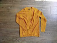 Żółty sweter Janina boho hippie kardigan casual miodowy