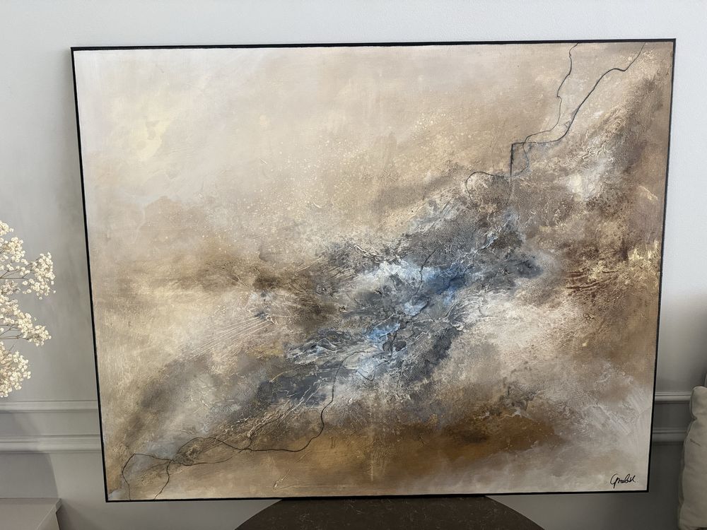 Obraz ręcznie malowany 100x80 abstrakcja